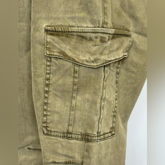 H&M L.O.G.G. Olive Green Cargo Pants Size 6 - Picture 6 of 8